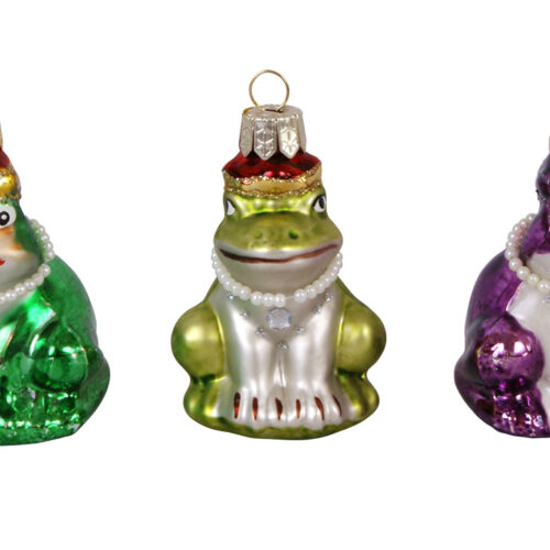 Ялинкова прикраса "Царівна Жаба" золоті (скло)