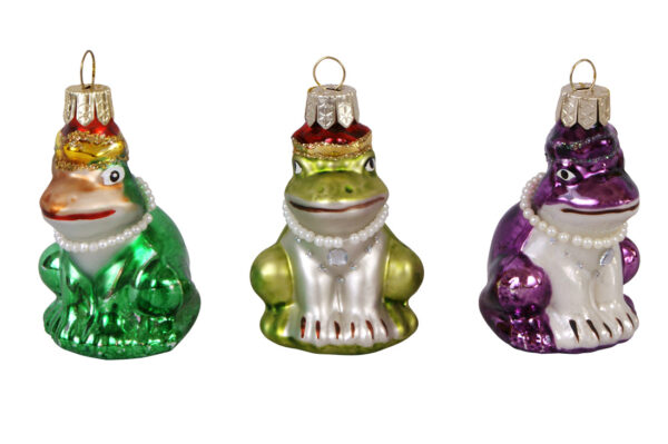 Ялинкова прикраса "Царівна Жаба" золоті (скло)