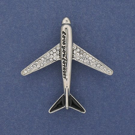 f9360e58-2f40-4896-8a07-5d8b93f655f0.jpg Брошка "Літак білі стрази сріблястий метал 43х40 мм