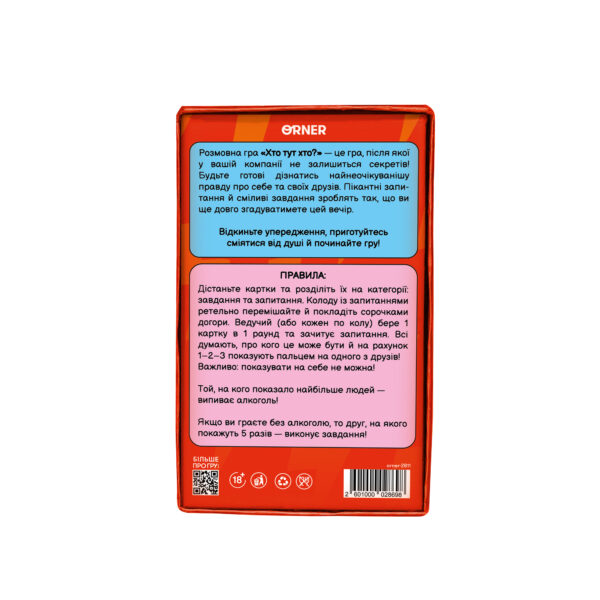 Гра для вечірок/компанії «Хто тут Хто?» Orner