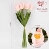 Штучний букет тюльпанів 9 бутонів/ 45 см (латекс/ живий дотик)