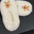 Тапочки-балетки жіночі "Пряник" Primark пухнасті білі