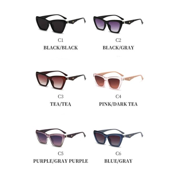 Окуляри жіночі сонцезахисні "Трапеція" оправа деталь трикутник (10106)