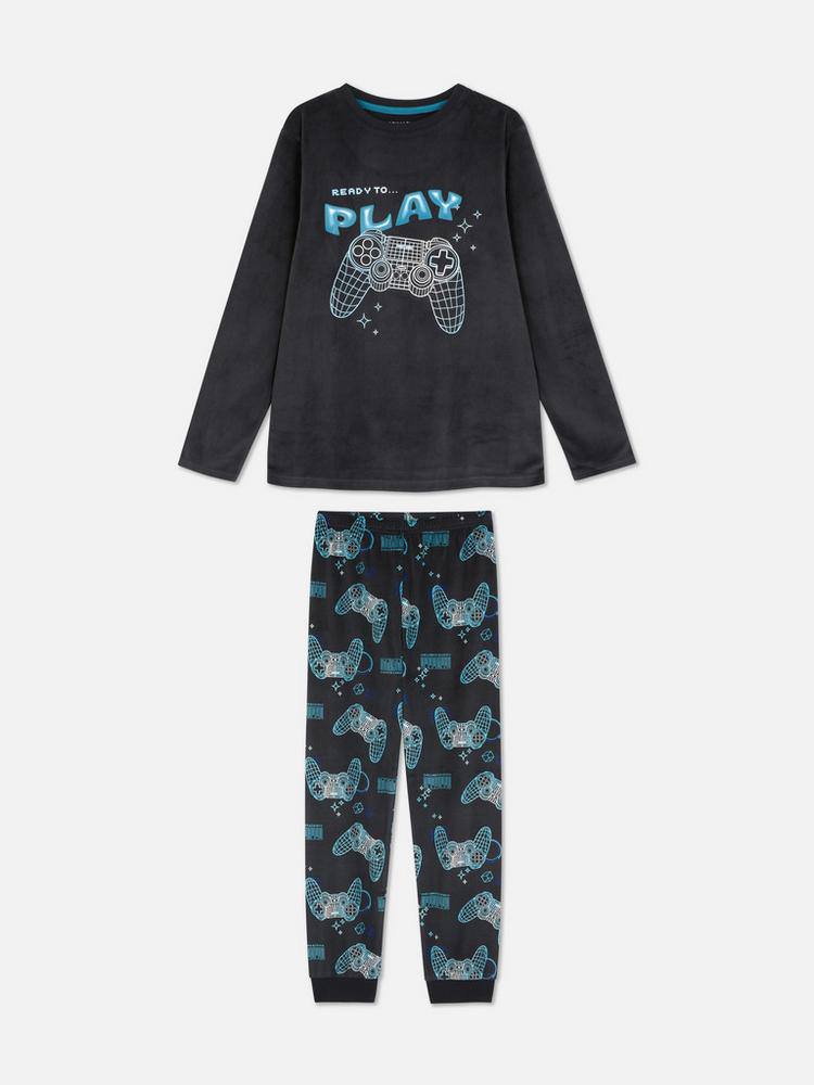 Піжама дитяча Primark "Play Station" флісова велюрова