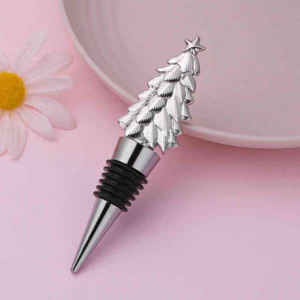 Пробка металева для пляшок "Ялинка" срібна