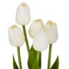 Штучний букет тюльпанів 5 бутонів/ 25,5 см "Рапсодія" (латекс) кремовий
