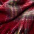 Плед THROW Primark з шотландським мотивом та китицями ворсистий 120*150 червоний