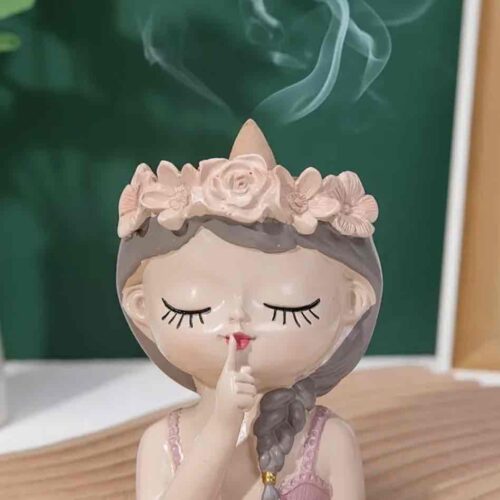 Підставка для аромапаличок "Дівчина тихо" керамічна