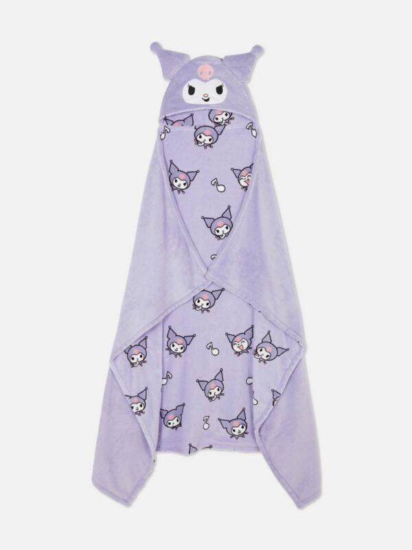 Плед з капюшоном "Kuromi/ Куромі" Primark (120*150) фіолетовий