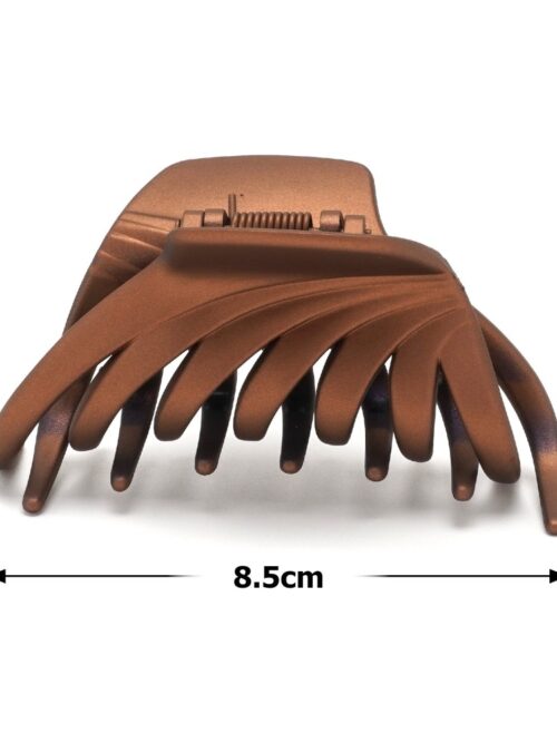 Заколка/краб для волосся пластик 8,5 см коричневий