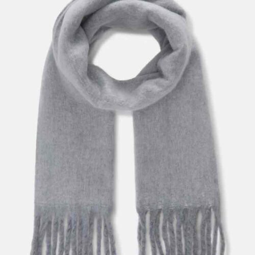 Шарф Primark осінь/зима з китицями широкий ворсистий сірий