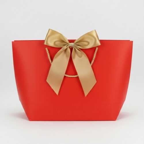 Пакет подарунковий "Елегантний пакунок" (42*27*11 см) червоний