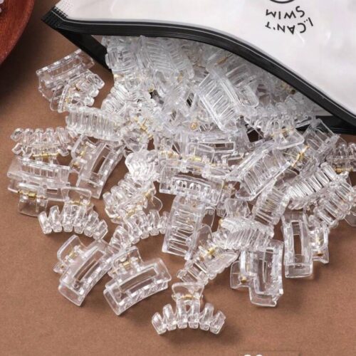 Заколка-краб міні для воллосся прямокутний прозорий 2,5 см 1 шт