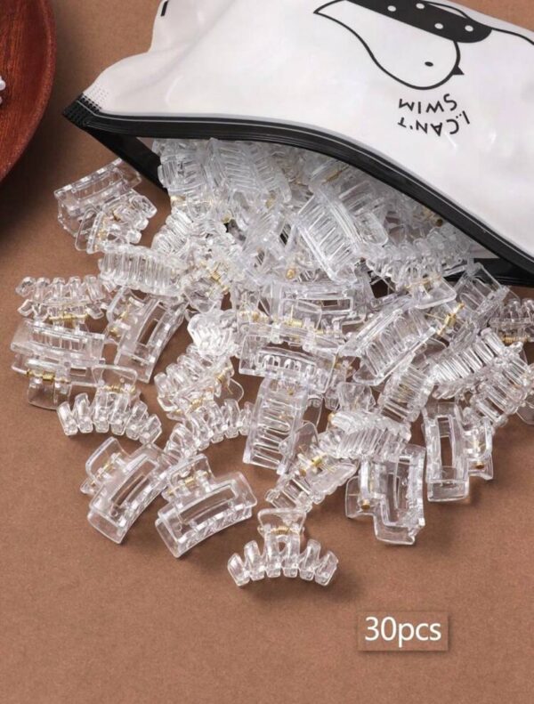 Заколка-краб міні для воллосся прямокутний прозорий 2,5 см 1 шт