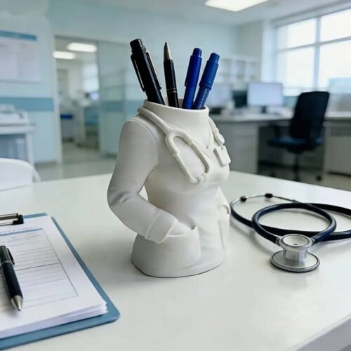 0255b3ac-5602-41a1-a5ce-a64ba06f0871-4.jpg Органайзер канцелярський "Лікар" 9 см пластиковий білий