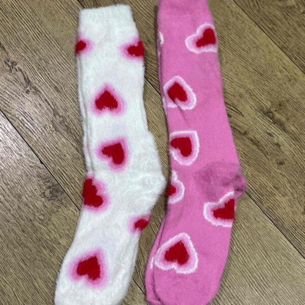 Шкарпетки домашні пухнасті Slouch Cosy "Сердечка" Primark високі