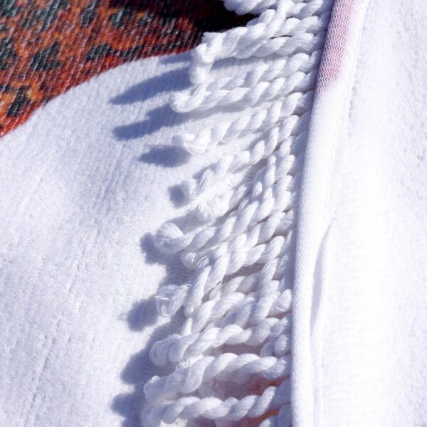 Рушник пляжний круглий "Мушлі" (D 150 см) з бахромою