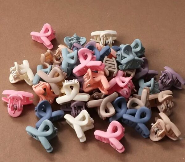 Міні-краб для воллосся петля мікс кольорів 2 см 1 шт