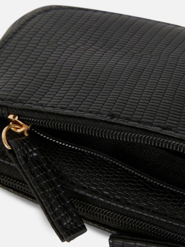 Гаманець компактний Primark лаконічний зміїний чорний