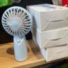 Вентилятор ручний Міні акумуляторний з підставкою 1 режим YU227