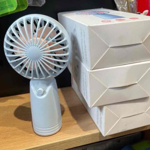 Вентилятор ручний Міні акумуляторний з підставкою 1 режим YU227