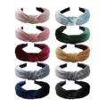 Обруч-чалма велюровий бордо/беж/рожевий/синій та ін