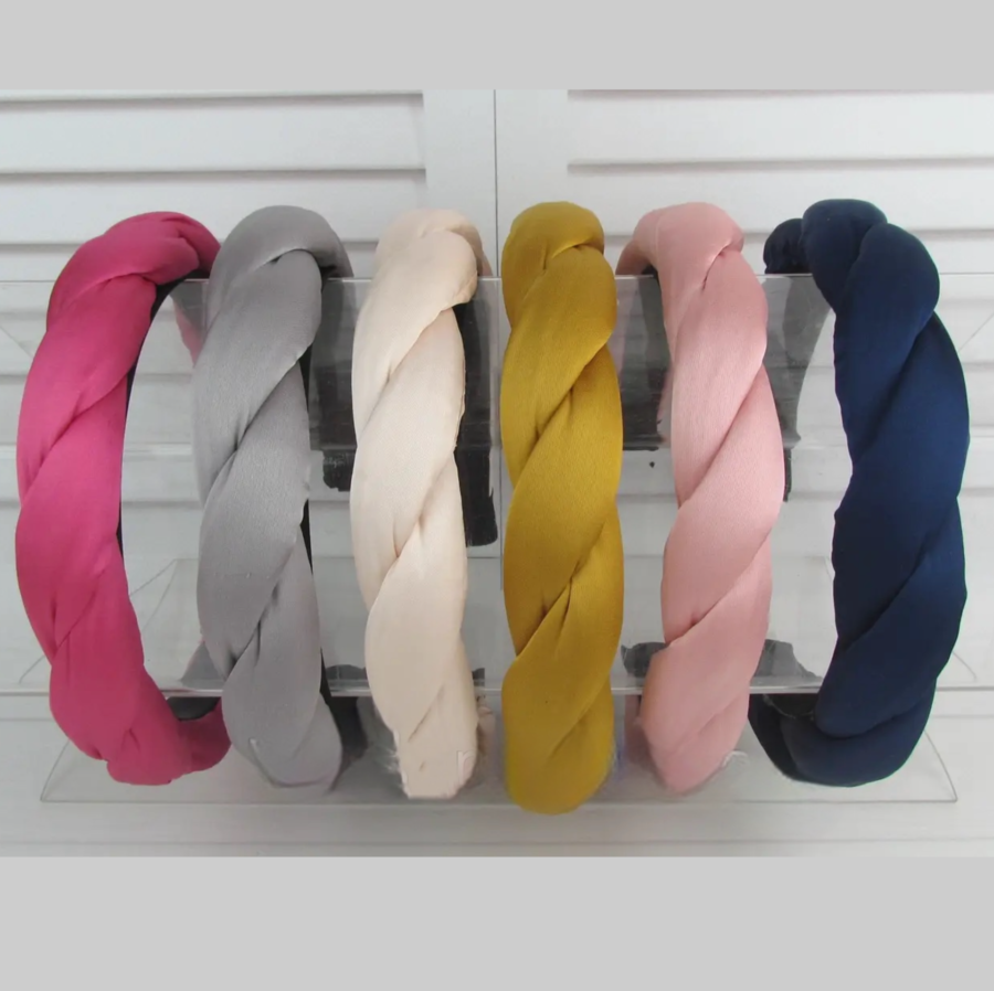 Обруч-чалма для волосся атласний "Жгут"