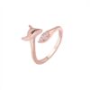Каблучка жіноча "Лисичка" хвіст стрази рожеве золото (10468)