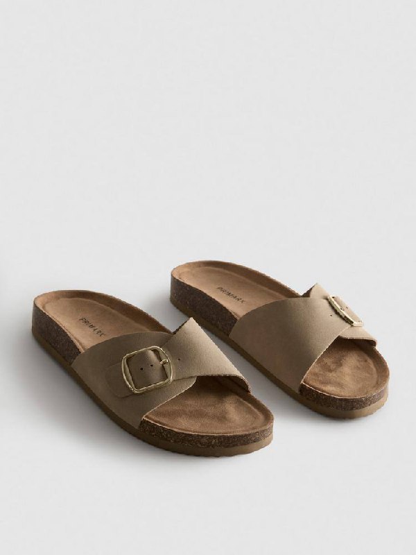 Шльопанці-Сандалі жіночі Primark з пряжкою беж