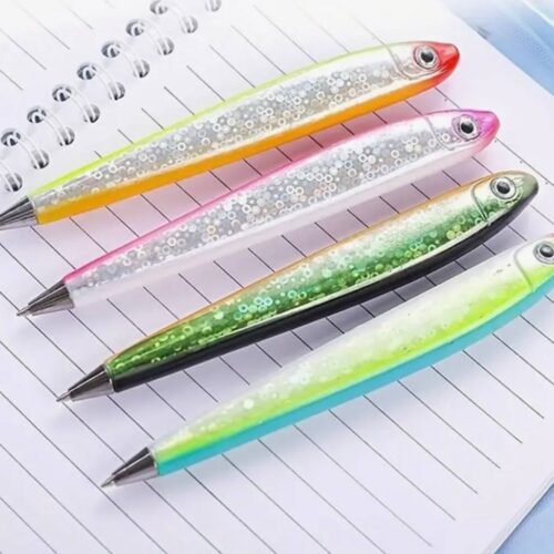 Ручка кулькова "Рибка" фігурна блискуча 14 см