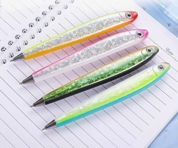 Ручка кулькова "Рибка" фігурна блискуча 14 см