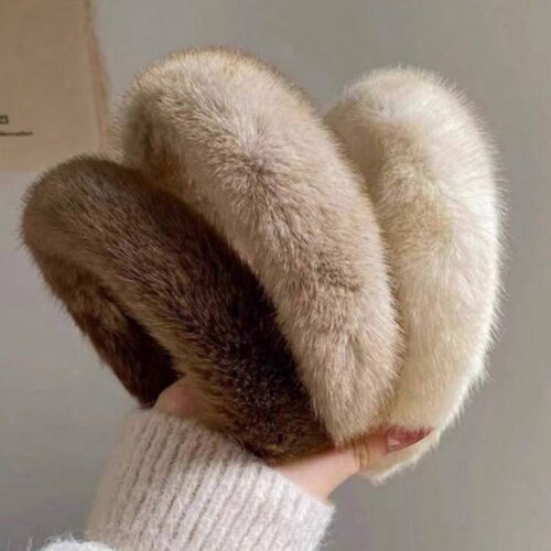 Обруч для волосся хутряний "Норка" мікс кольорів