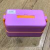 Ланч-бокс 2-ярусний Primark на гумці рожевий/фіолетовий