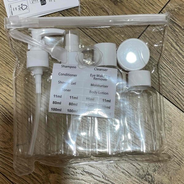 Набір дорожніх баночок 5 в 1 в косметичці Primark