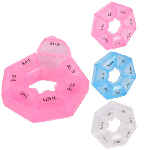 Органайзер таблеток/вітамінів 7 відділень пластик 8,5×2 см