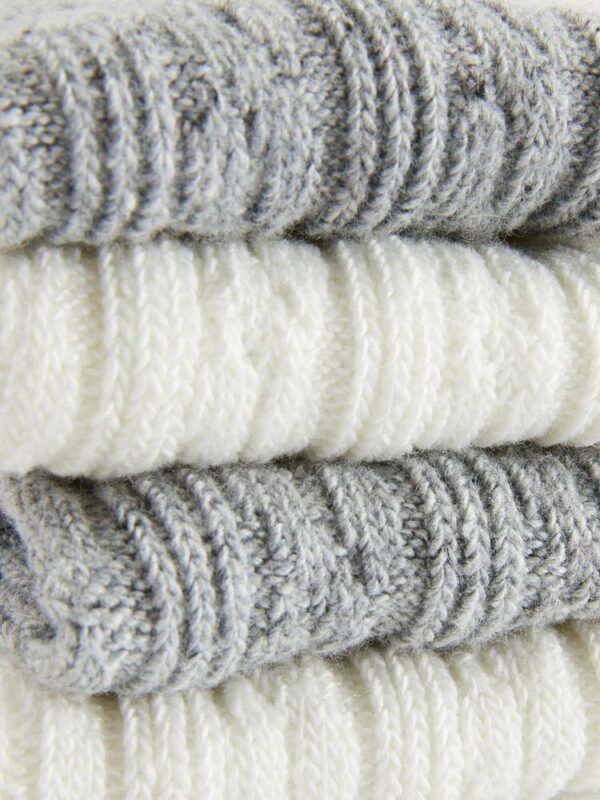 Шкарпетки-підколінки "Knee High" Primark (1 пара) білі/сірі