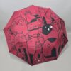 Парасоля компактна півавтомат Mario "Котики абстракція" 9 спиць/97 см антивітер