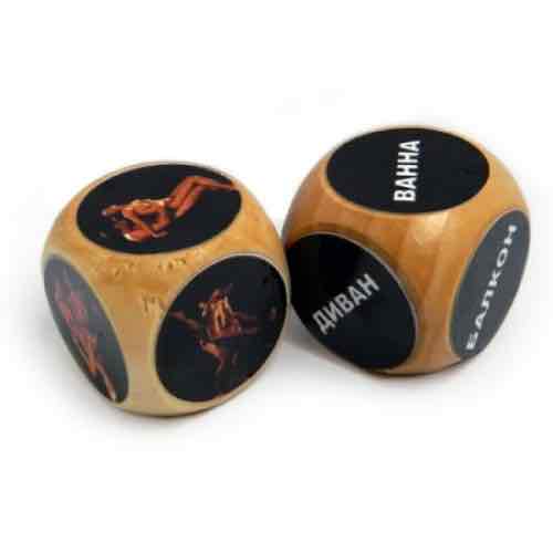 Кубики сімейні "Камасутра" 18+ дерев'яні бежеві