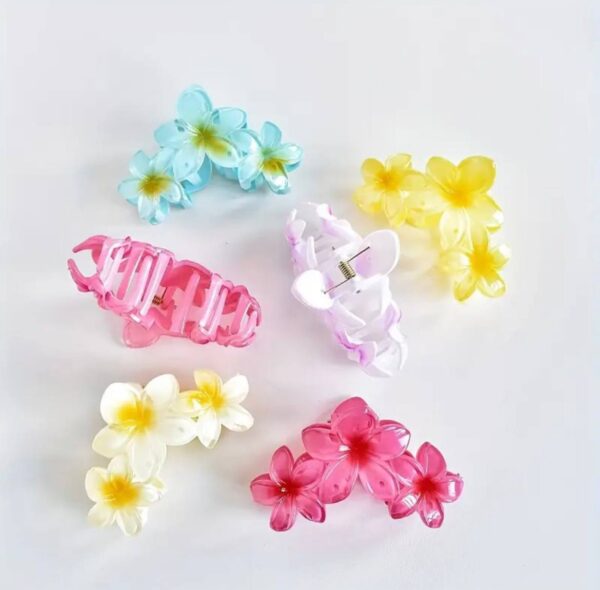 Заколка-краб для волосся «Тропічні квіти» 1 шт