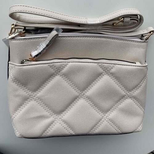 Сумочка-клатч Primark стьобана з зовнішньою кишенею на замку біла