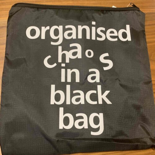 Сумка-органайзер для подорожей на блискавці з 100% нейлону (35х35 см) чорний/зелений