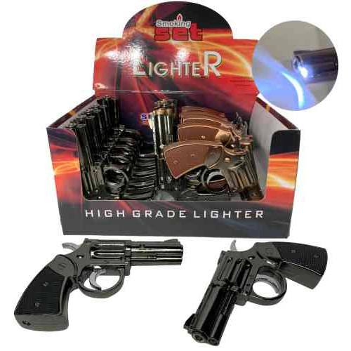 Запальничка-револьвер 357 з ліхтариком (турбо-полум'я)