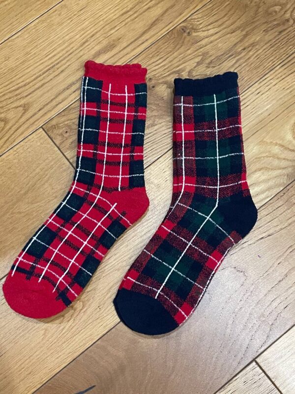 Шкарпетки домашні м'які Cosy "Клітинка" Primark високі