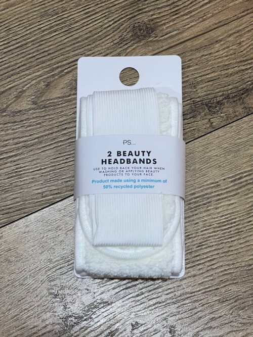 Набір пов'язок косметичних 2 шт Headband Primark біла