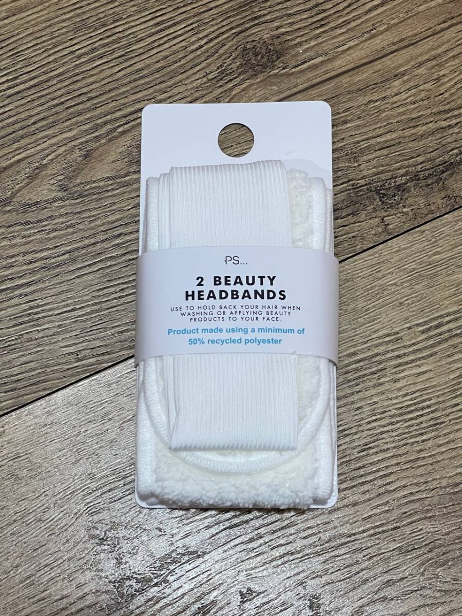 Набір пов'язок косметичних 2 шт Headband Primark біла