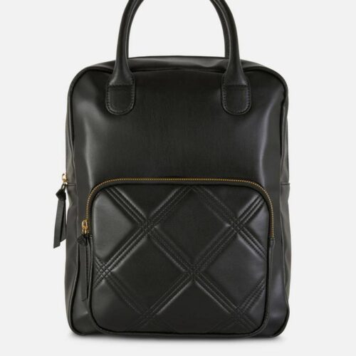 Рюкзак-сумка з ручками та стьобаною кишенею еко-шкіра Primark чорний