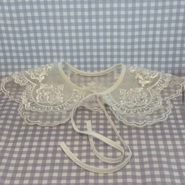 Комірець в стилі бохо мереживний білий