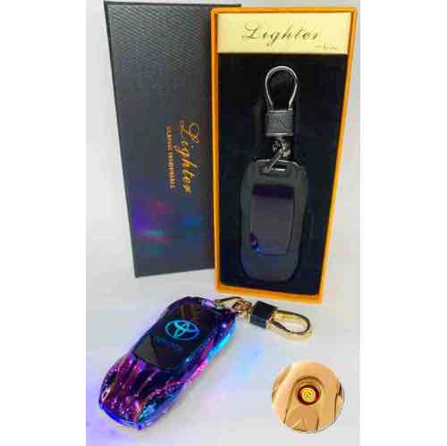 Запальничка USB-брелок "Авто" з підсвічуванням RGB