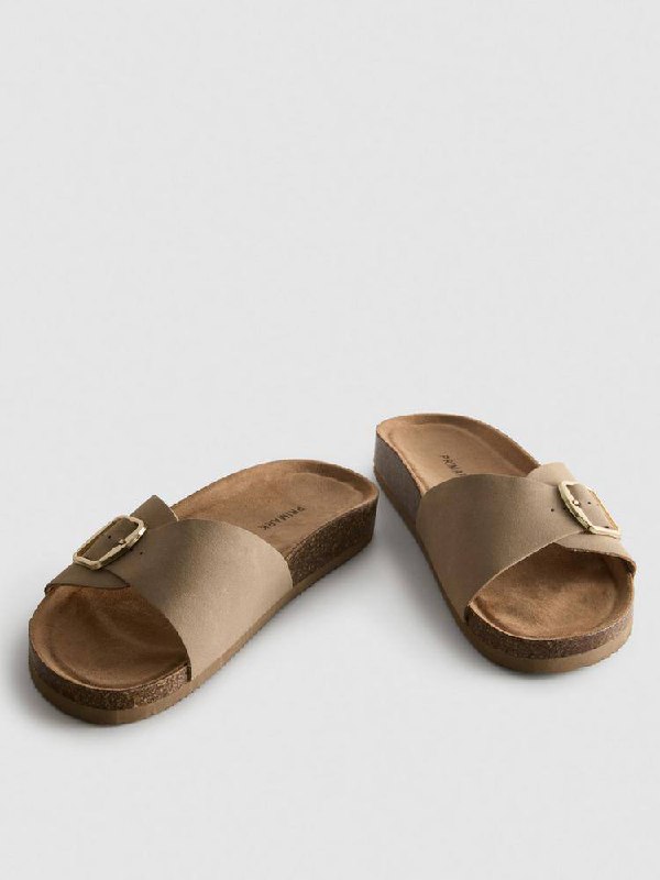 Шльопанці-Сандалі жіночі Primark з пряжкою беж