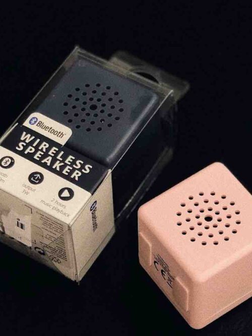 Колонка/ Bluetooth Speaker MiniCube синій/рожевий